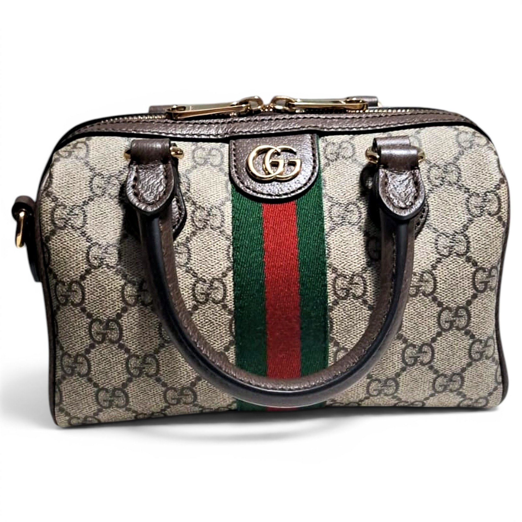 Ophidia Boston leather handbag