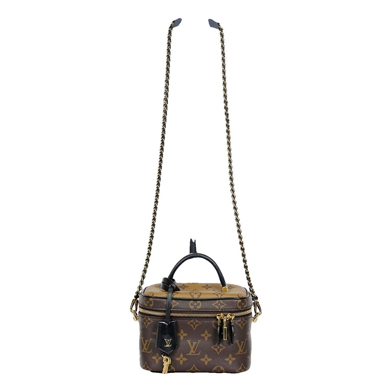 Vanity leather handbag