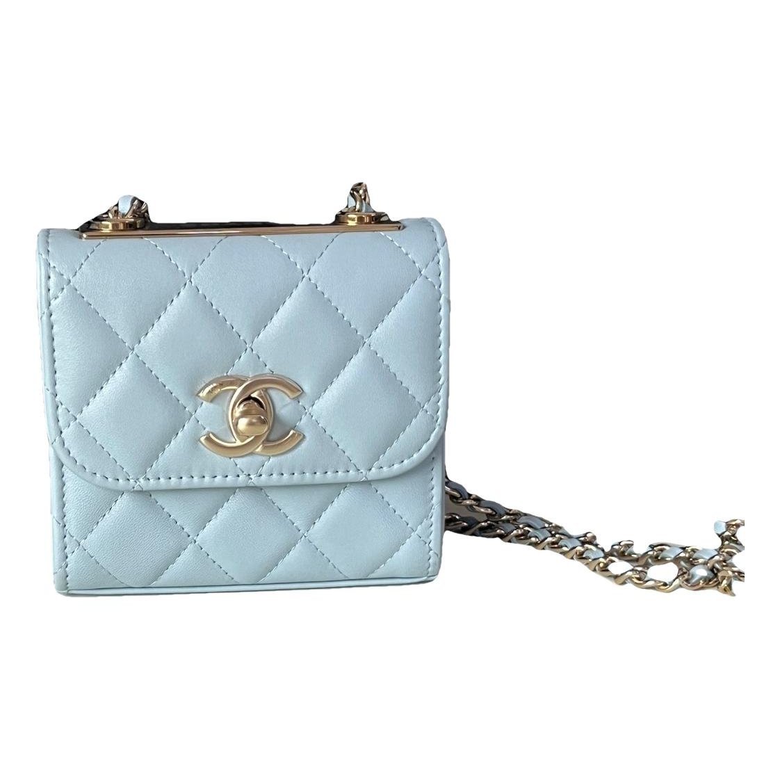 Trendy CC leather crossbody bag