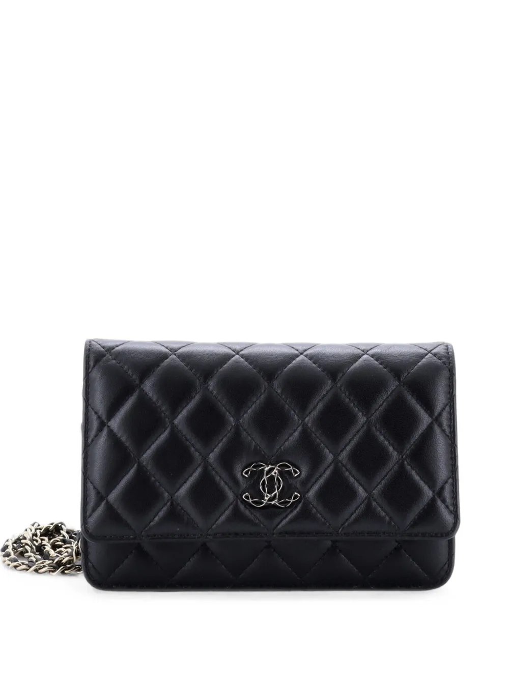Enamel CC Wallet on Chain Quilted Lambskin shoulder bag