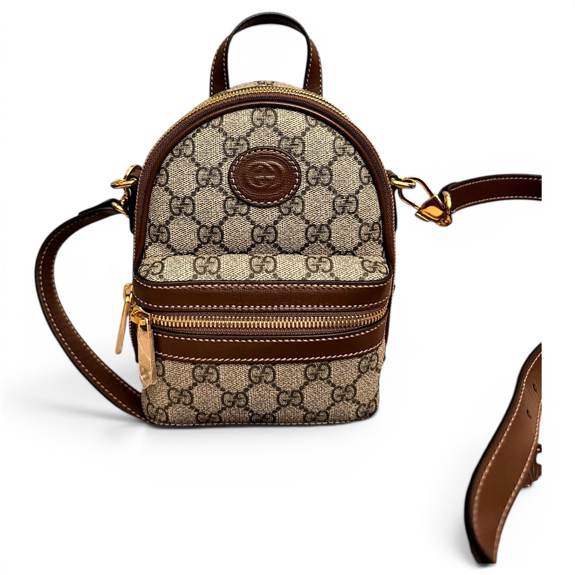 Leather backpack