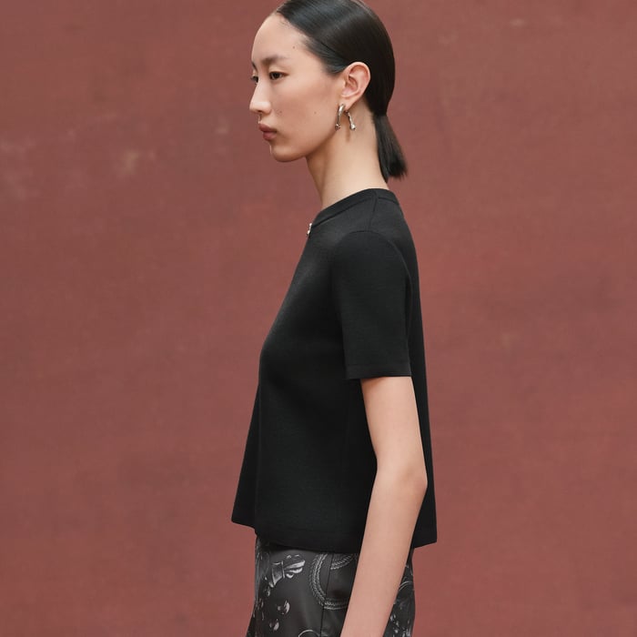 Noir "Palefroi Remix" Short-sleeve Sweater