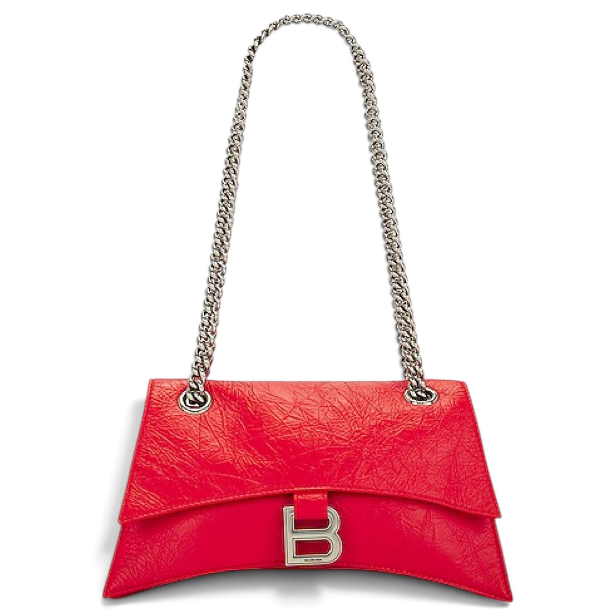 Hourglass leather handbag