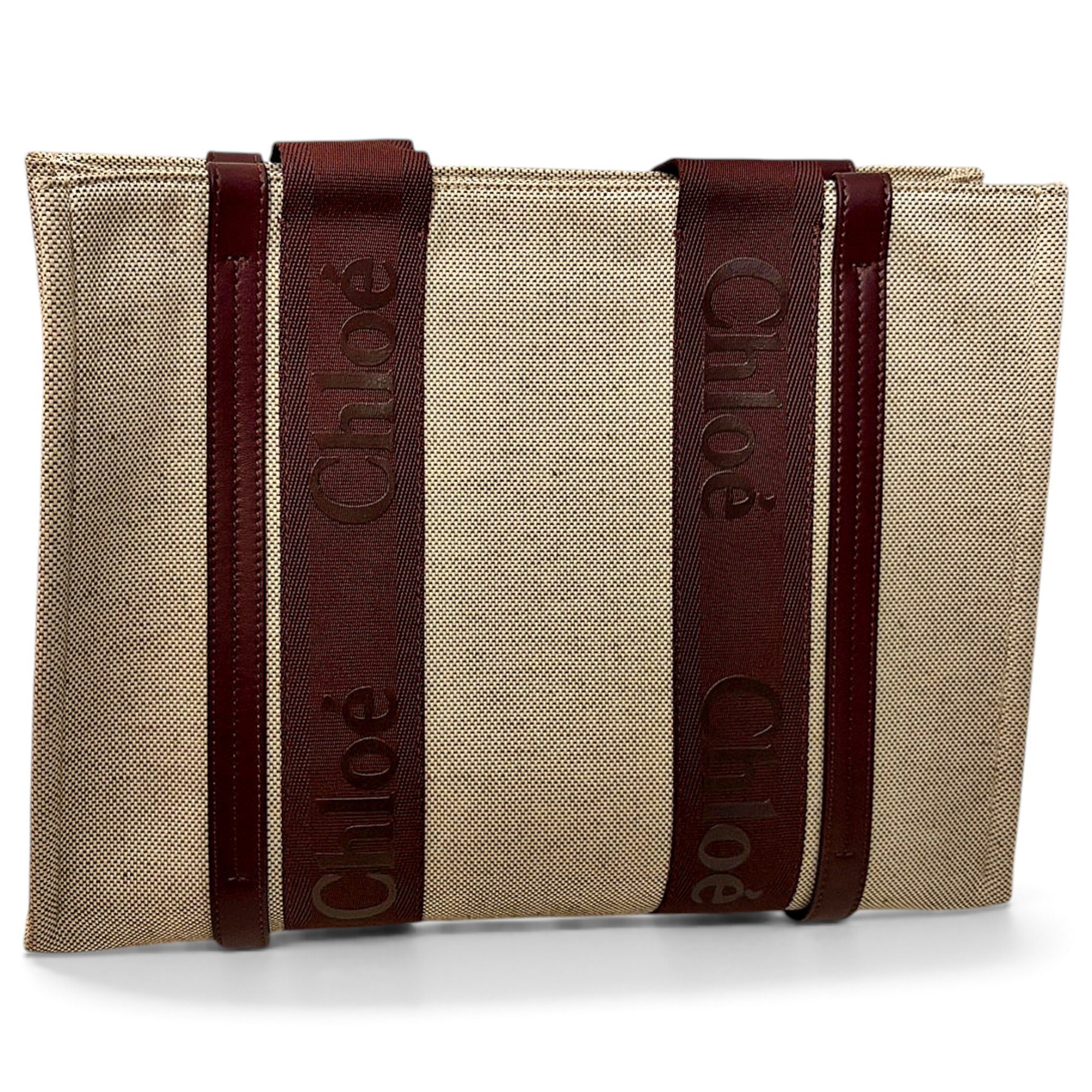 Chloe Woody linen tote