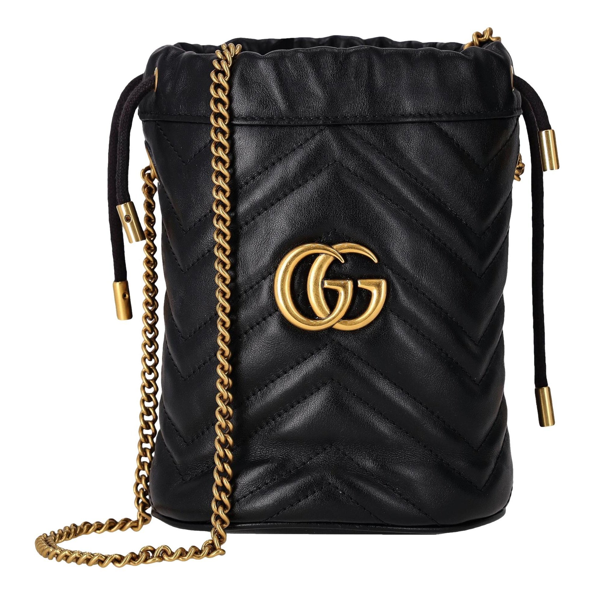 GG Marmont Chain Bucket leather crossbody bag