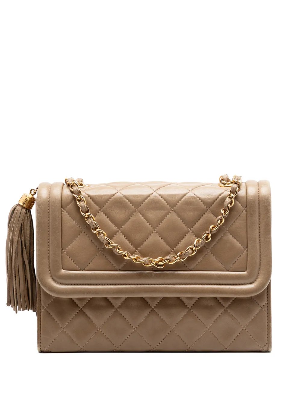 1989-1991 Quilted Lambskin Tassel Flap crossbody bag