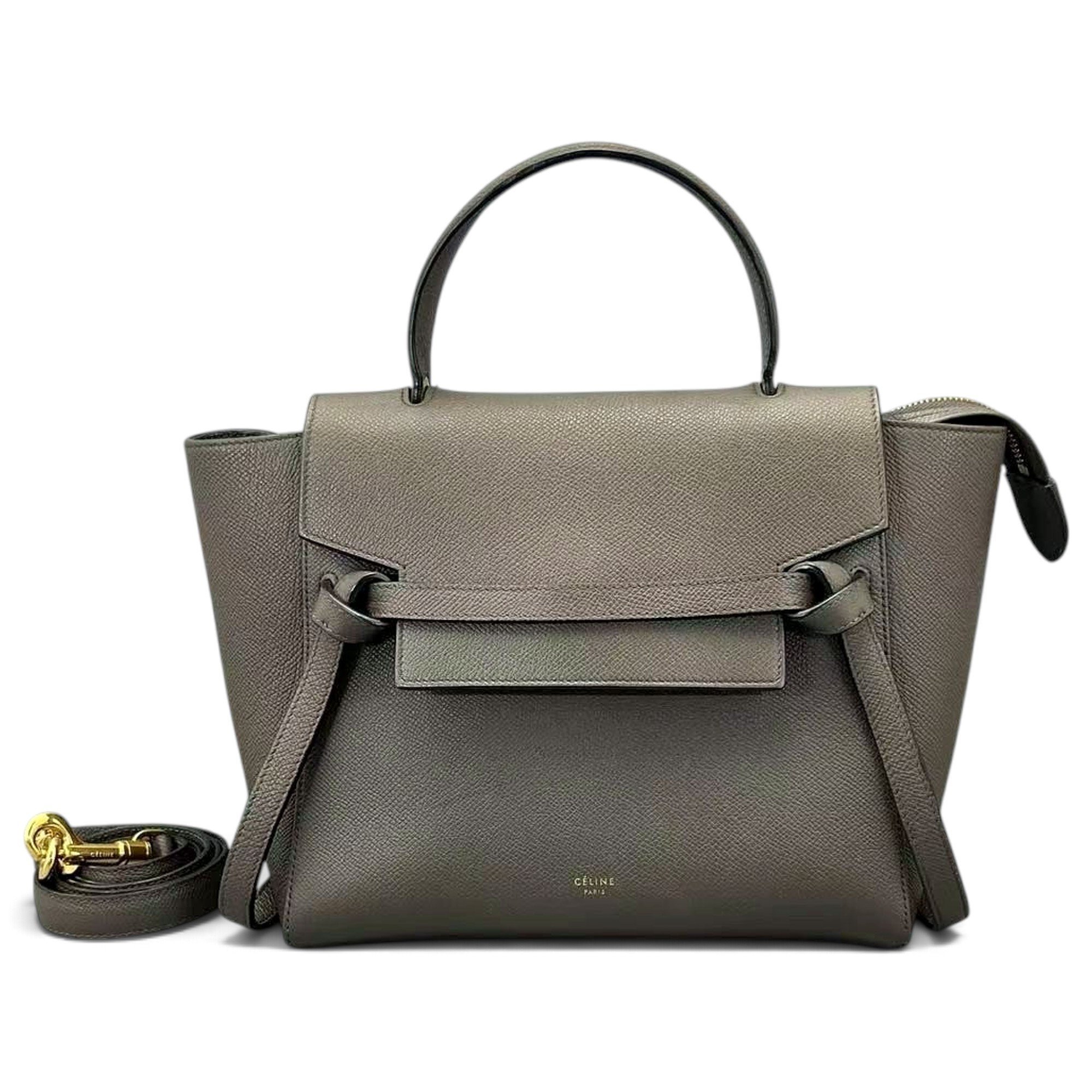 Belt leather handbag