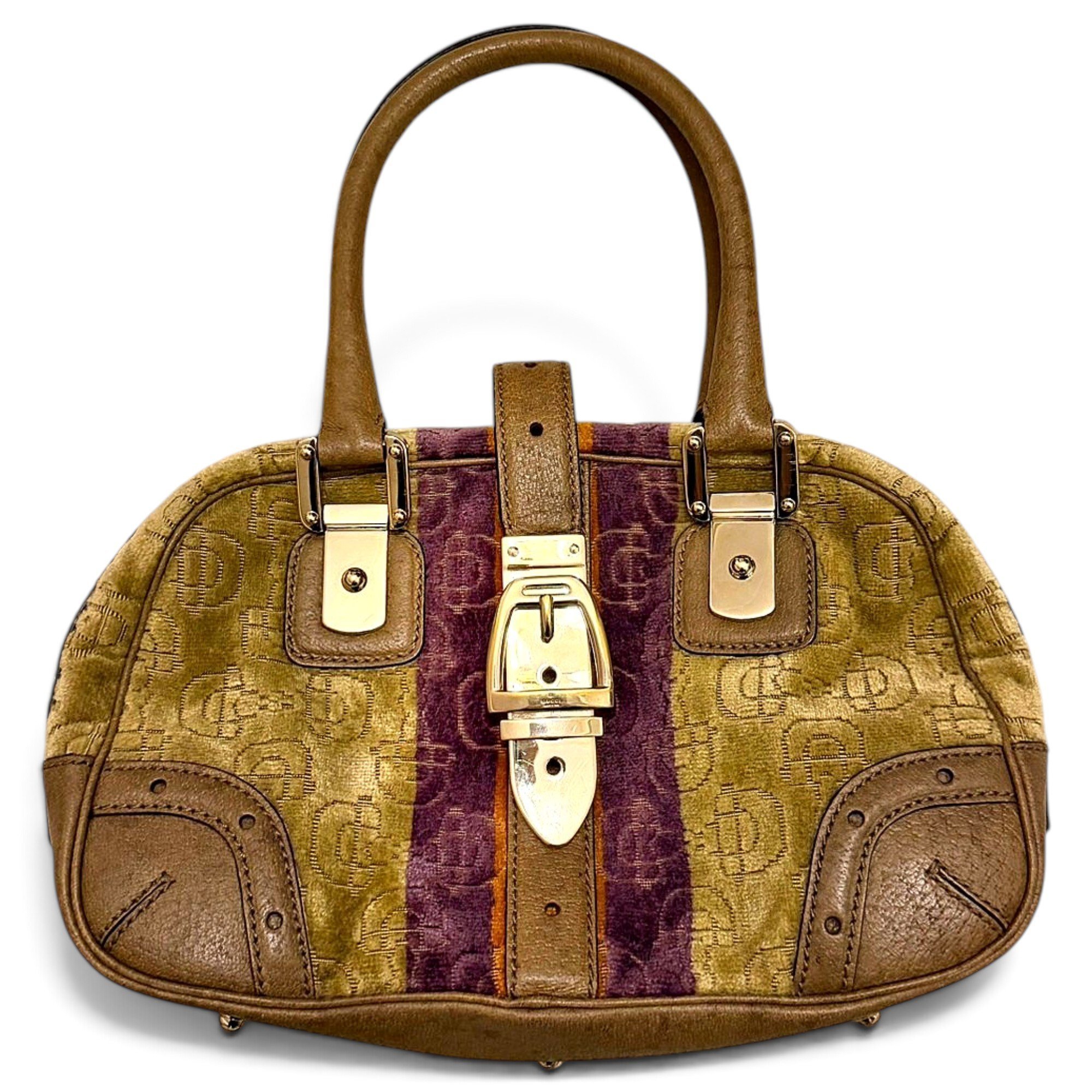 Boston velvet handbag