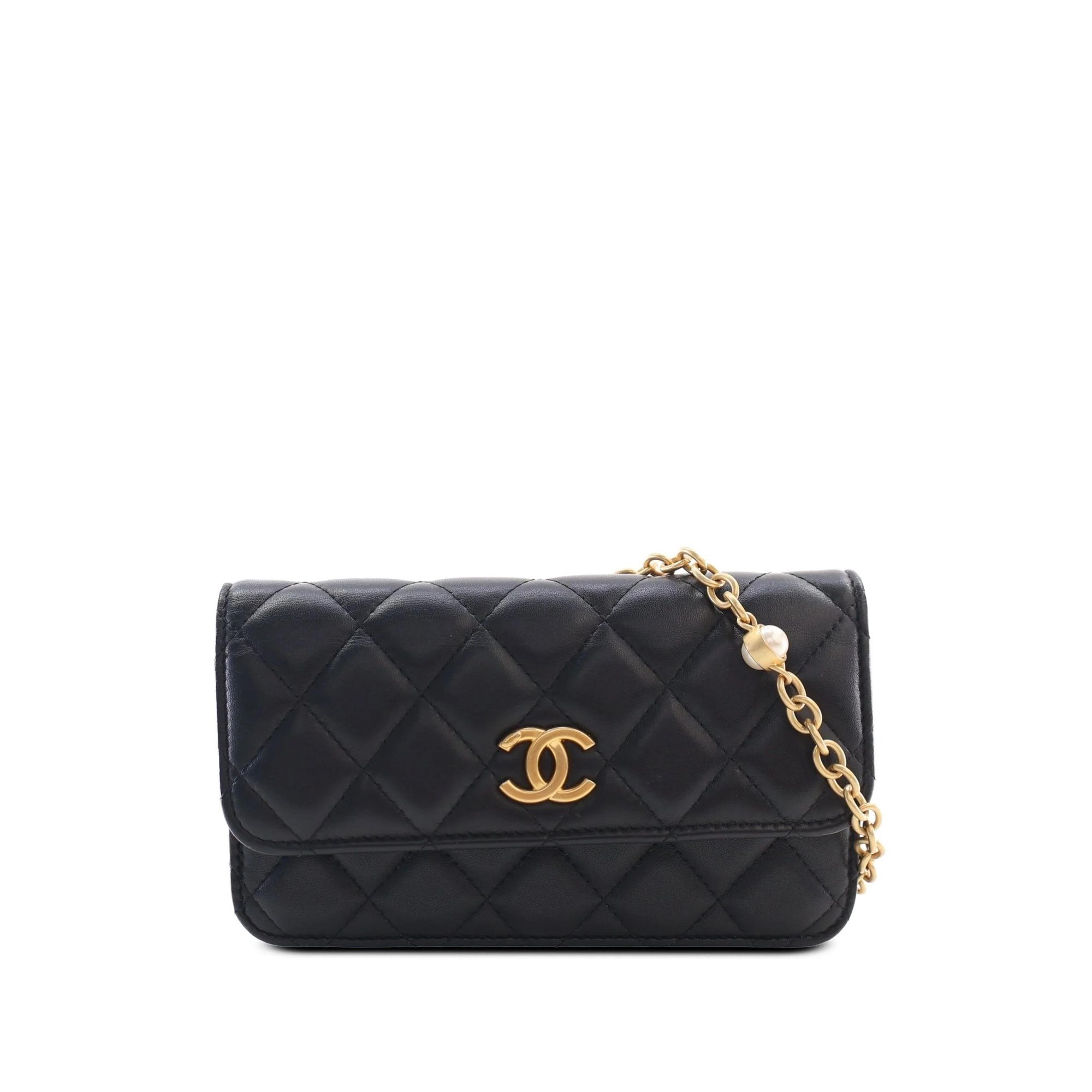 Wallet On Chain leather handbag