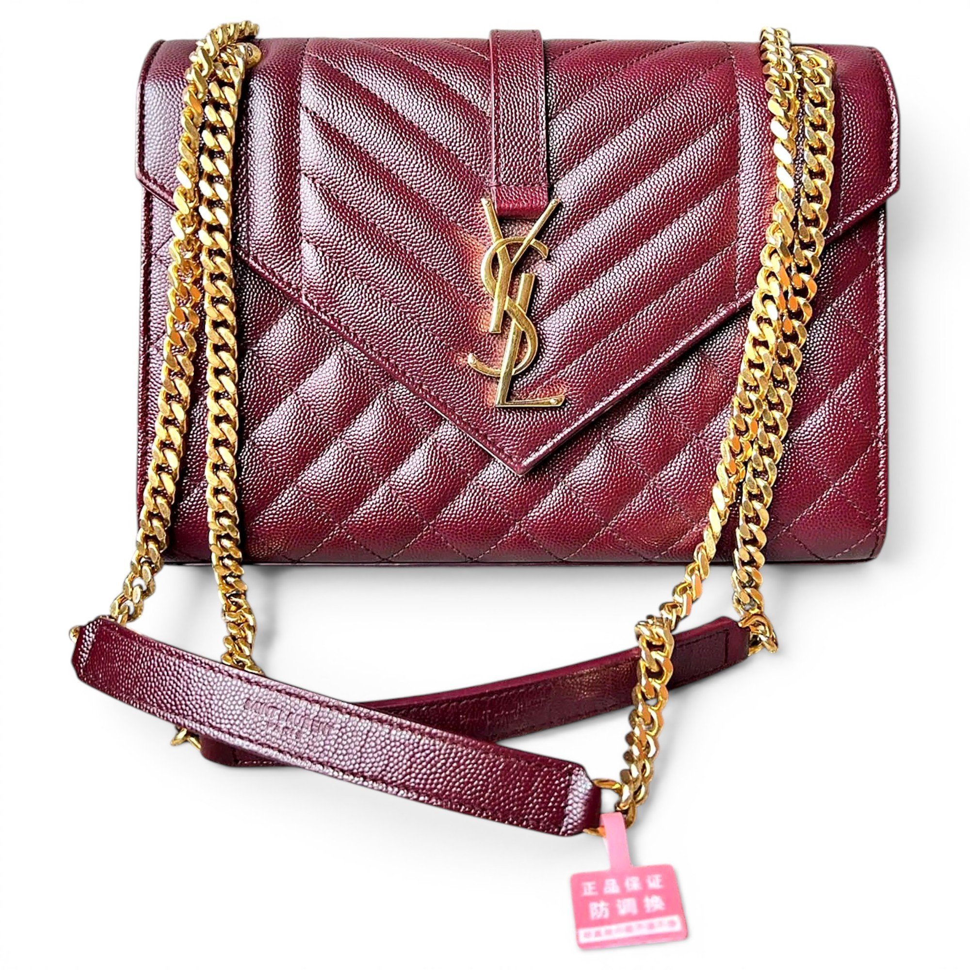 Envelope leather handbag