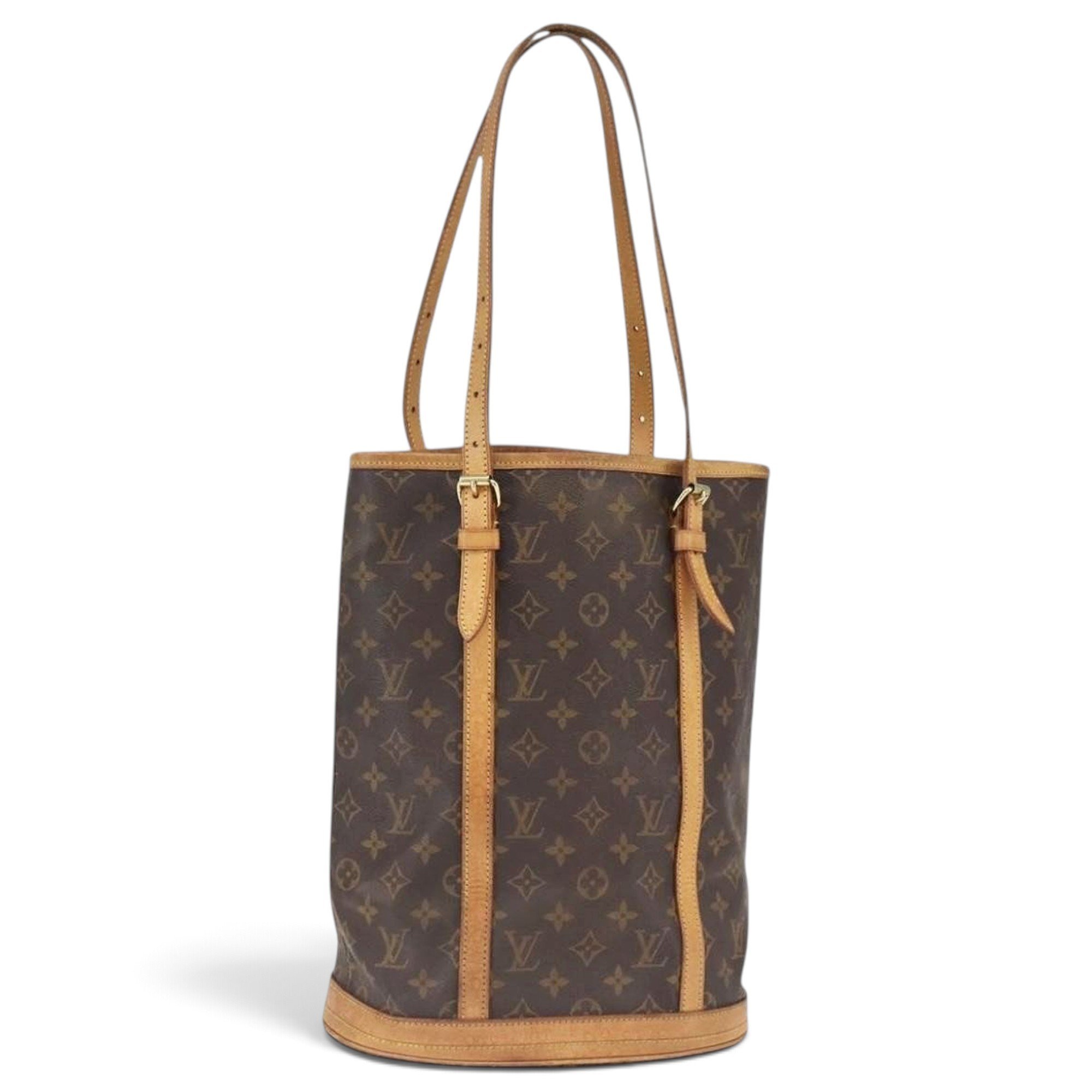 Bucket leather handbag