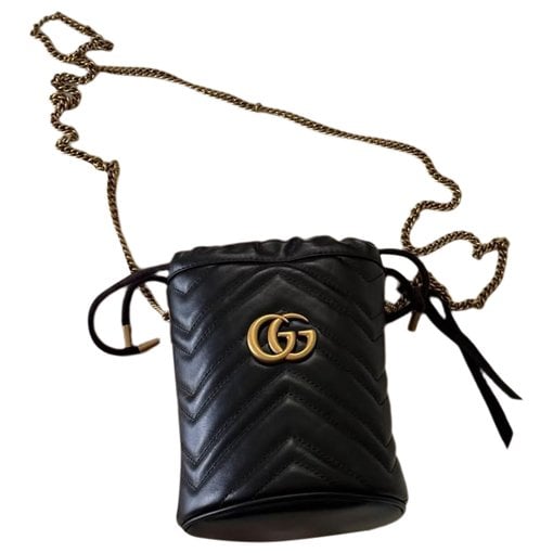 GG Marmont Chain Bucket leather crossbody bag