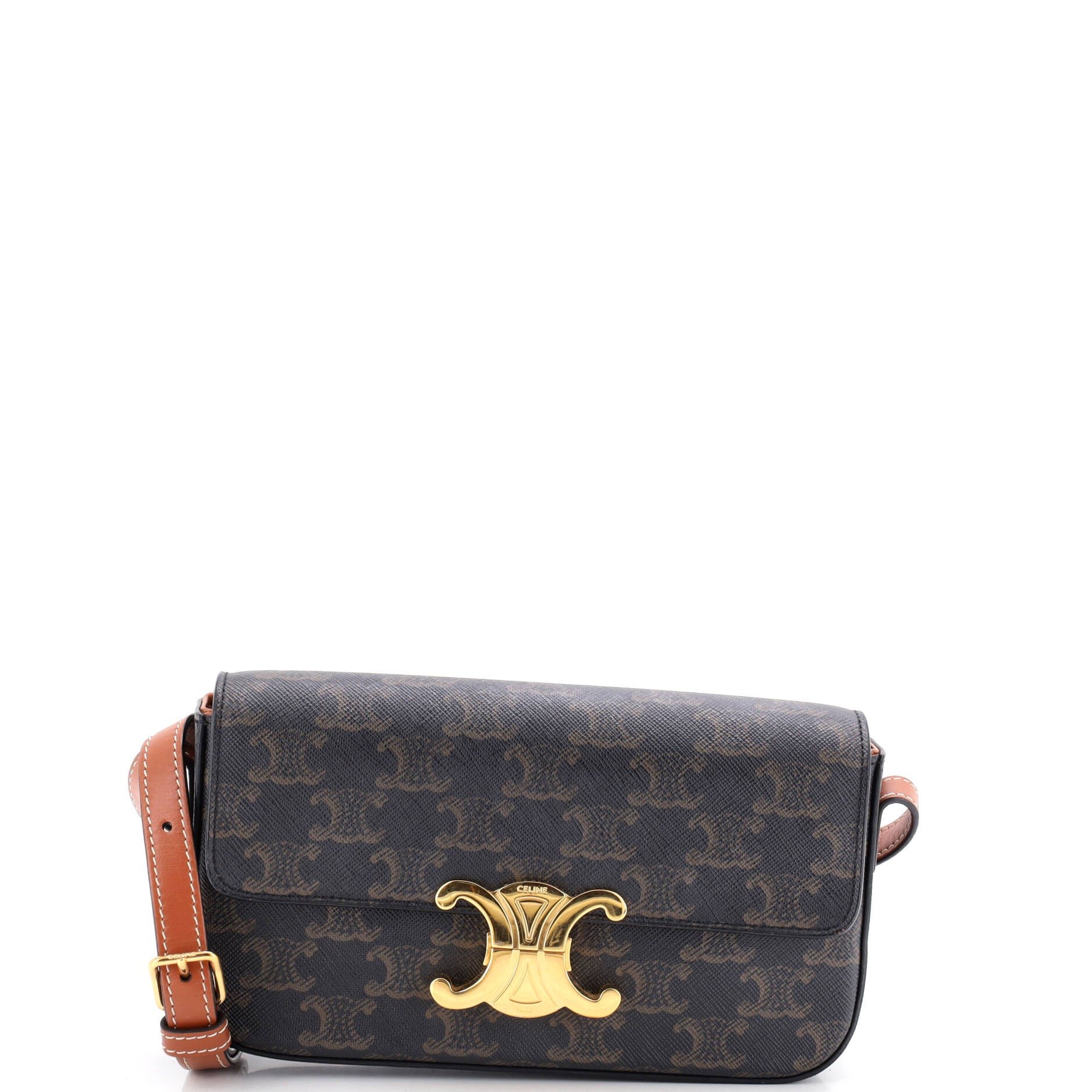 Triomphe East-West Shoulder Bag Triomphe Coated Canvas