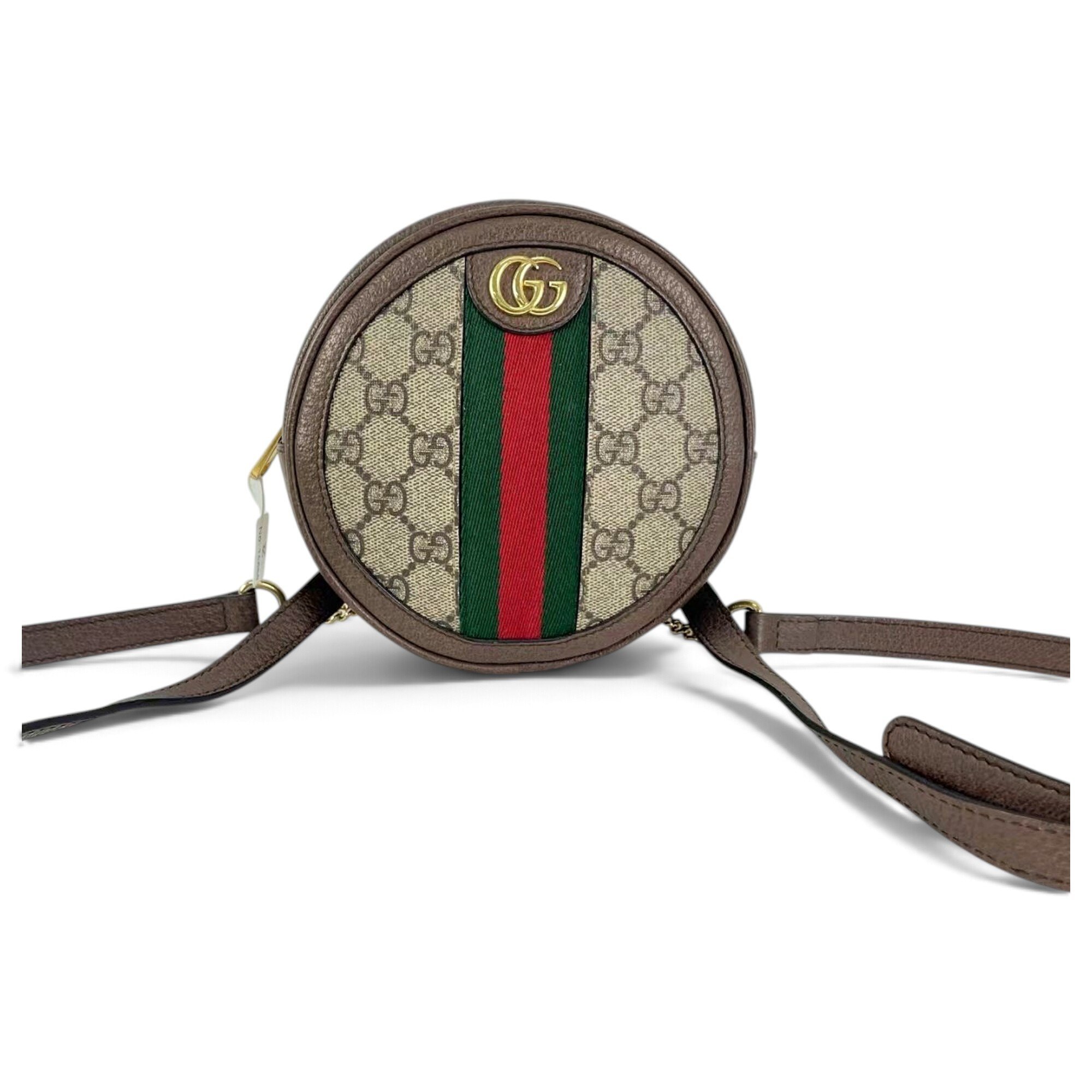 Ophidia Round leather backpack