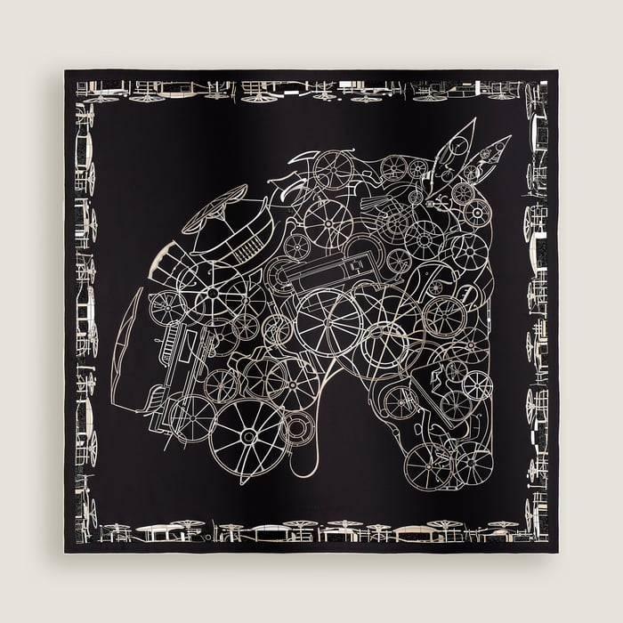 Complication Equestre Embroidered Scarf 90