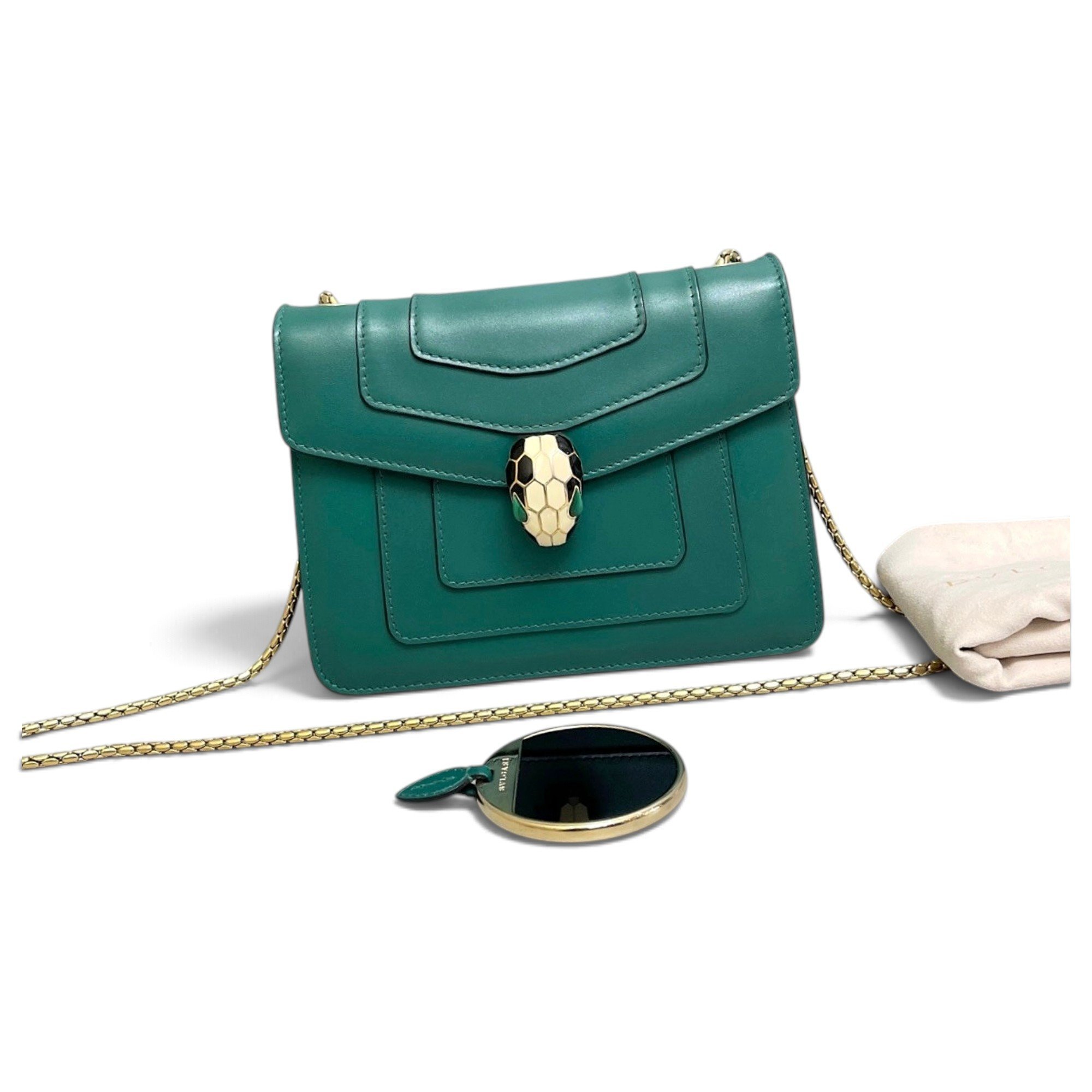 Serpenti leather handbag