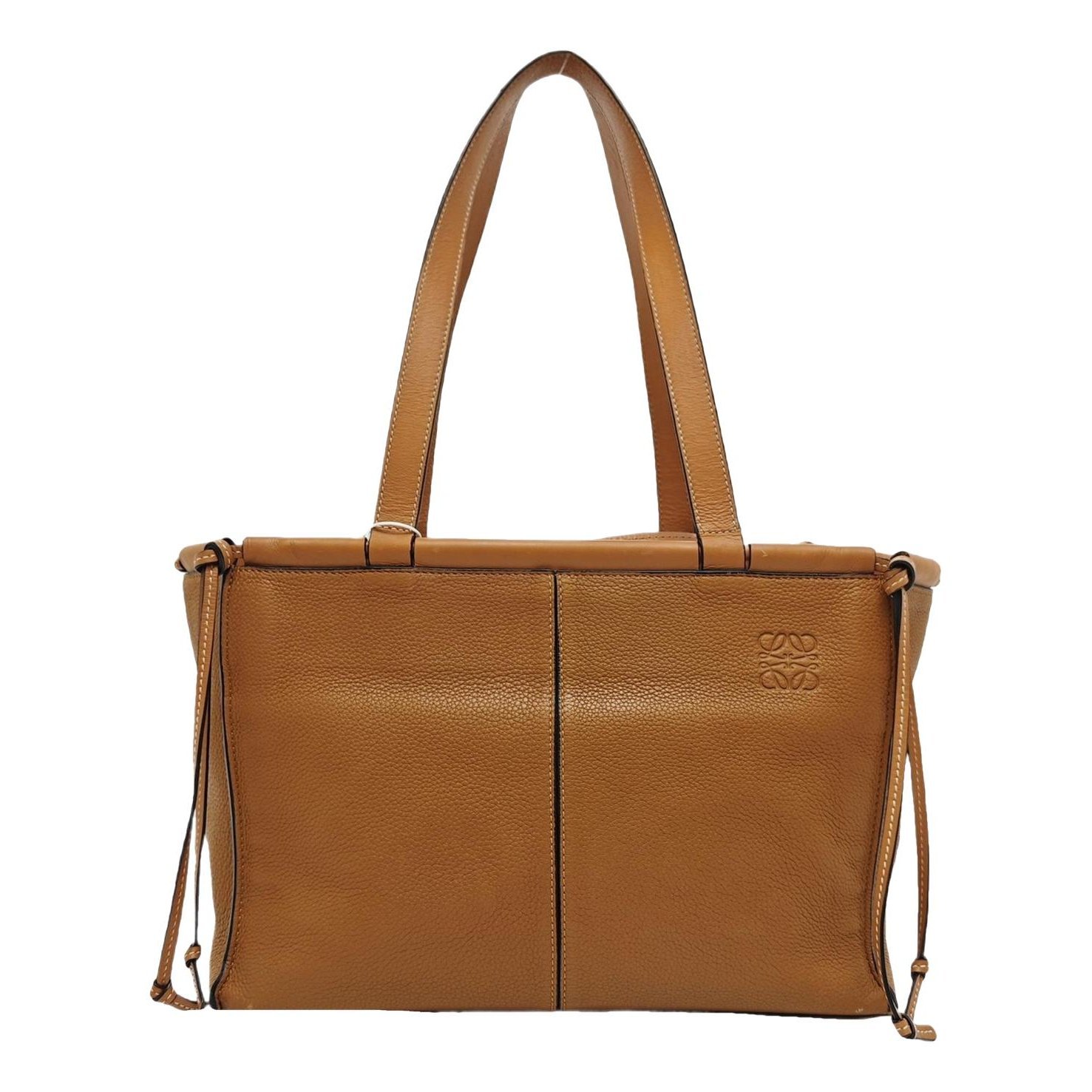 Cushion leather handbag