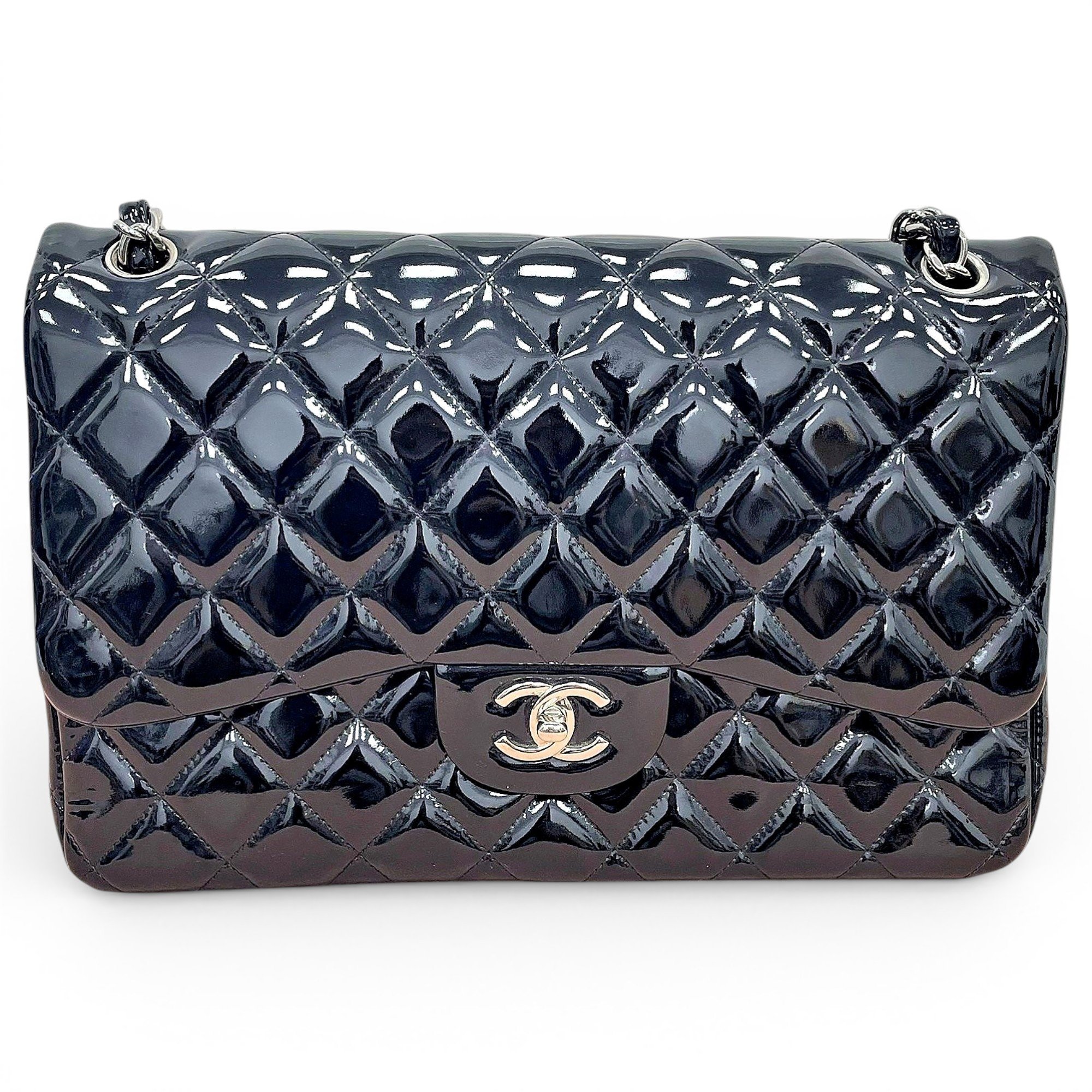 Timeless/Classique patent leather handbag