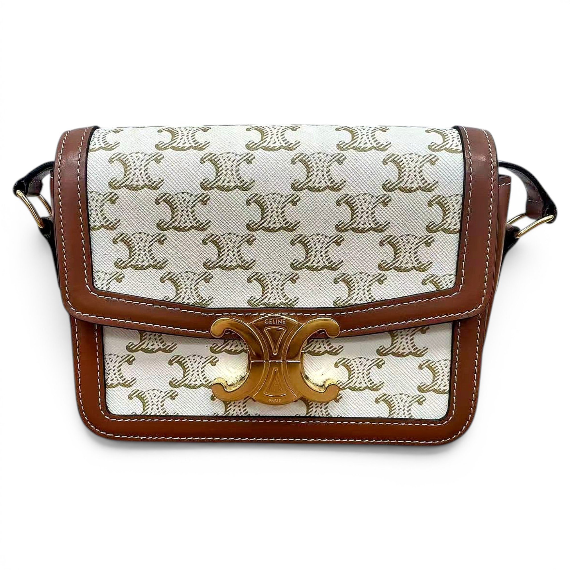 Triomphe leather handbag