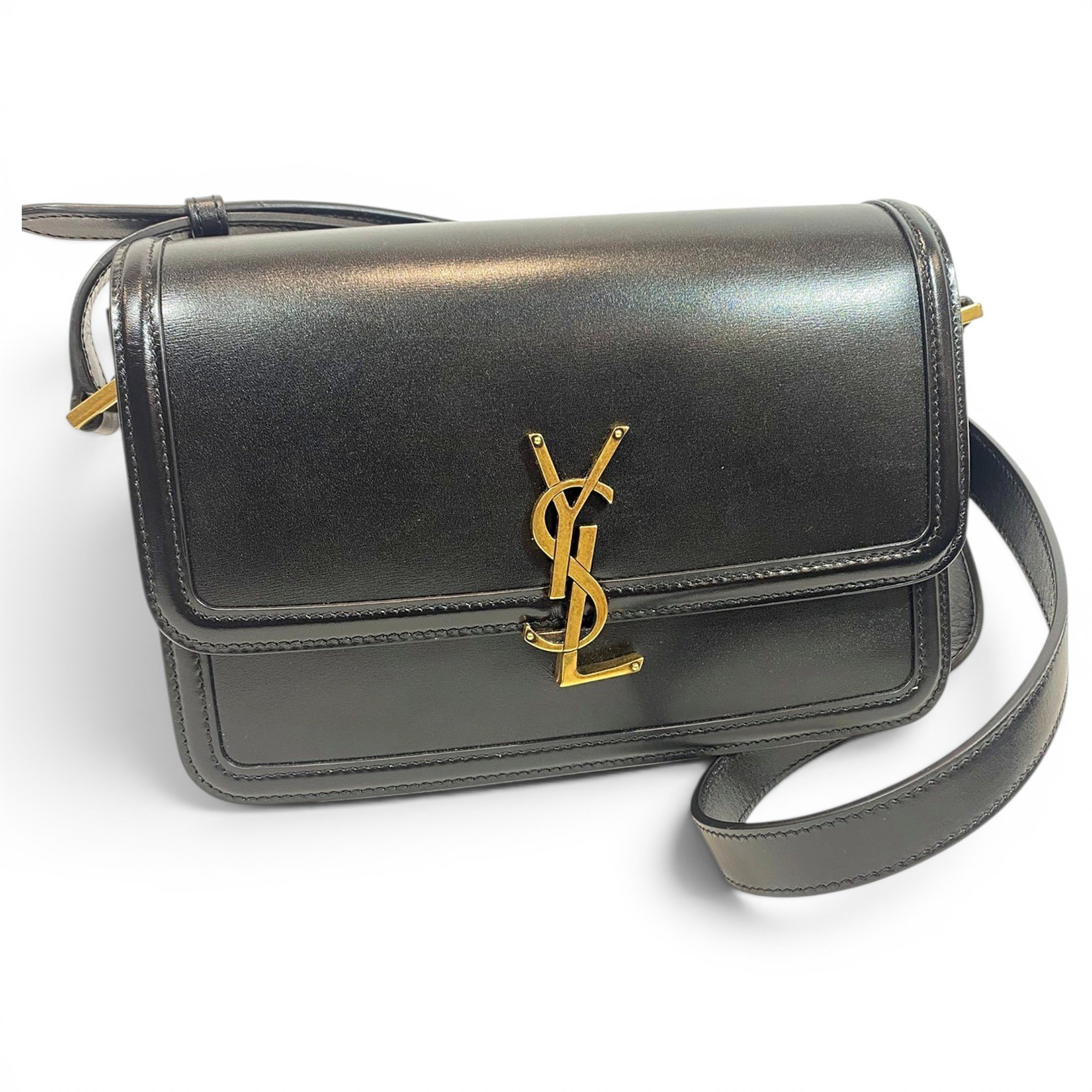 Solférino leather handbag