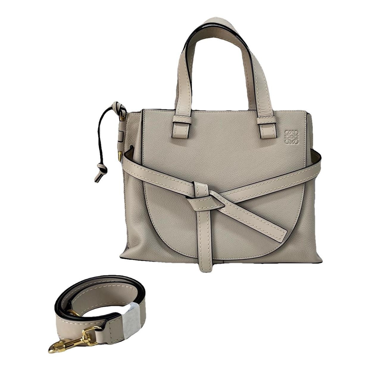 Gate Top Handle leather handbag