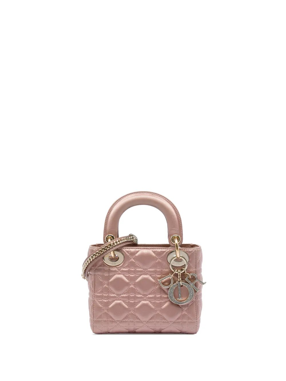 2019 Mini Satin Cannage Swarovski Crystal Lady Dior satchel