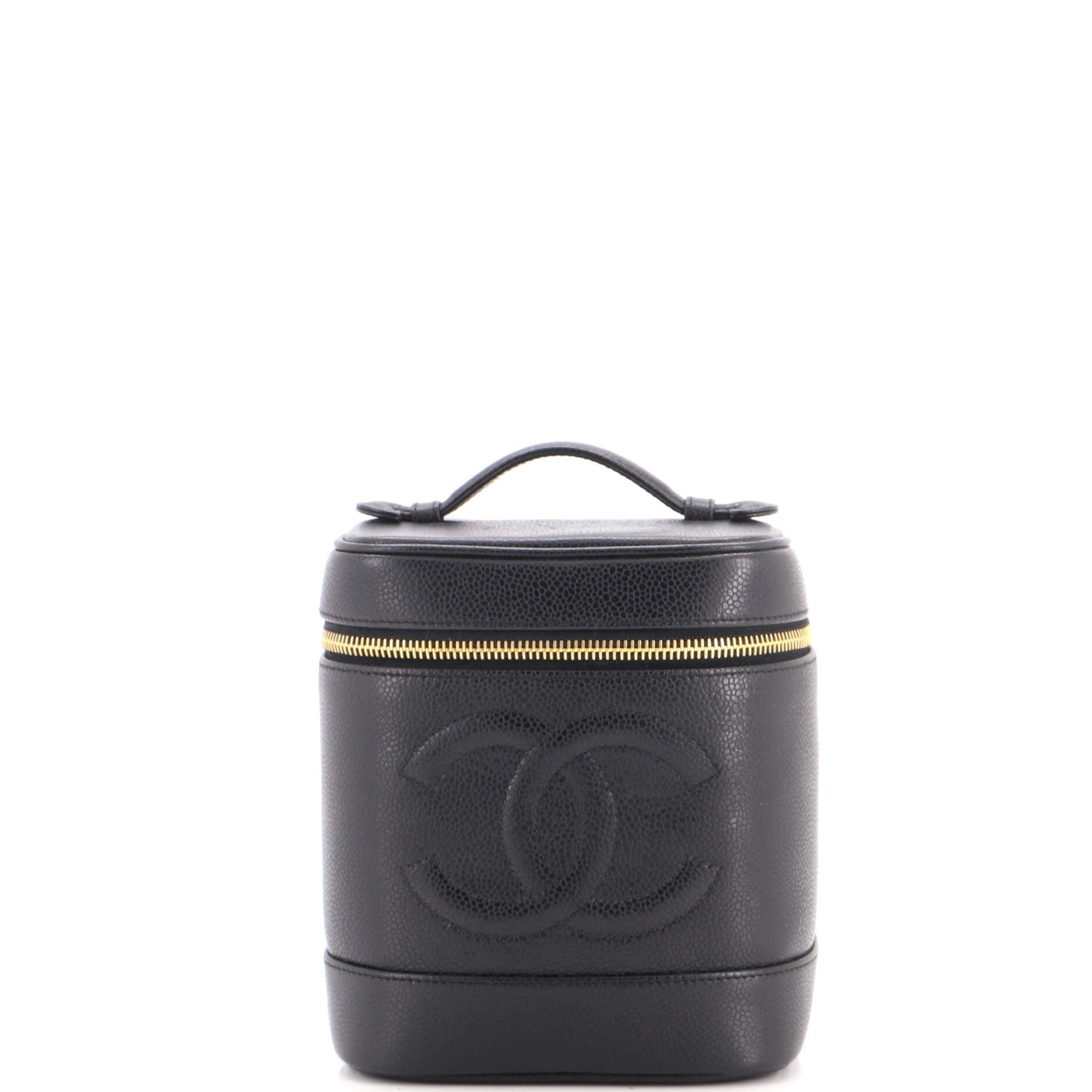 Vintage Timeless Cosmetic Case Caviar Tall