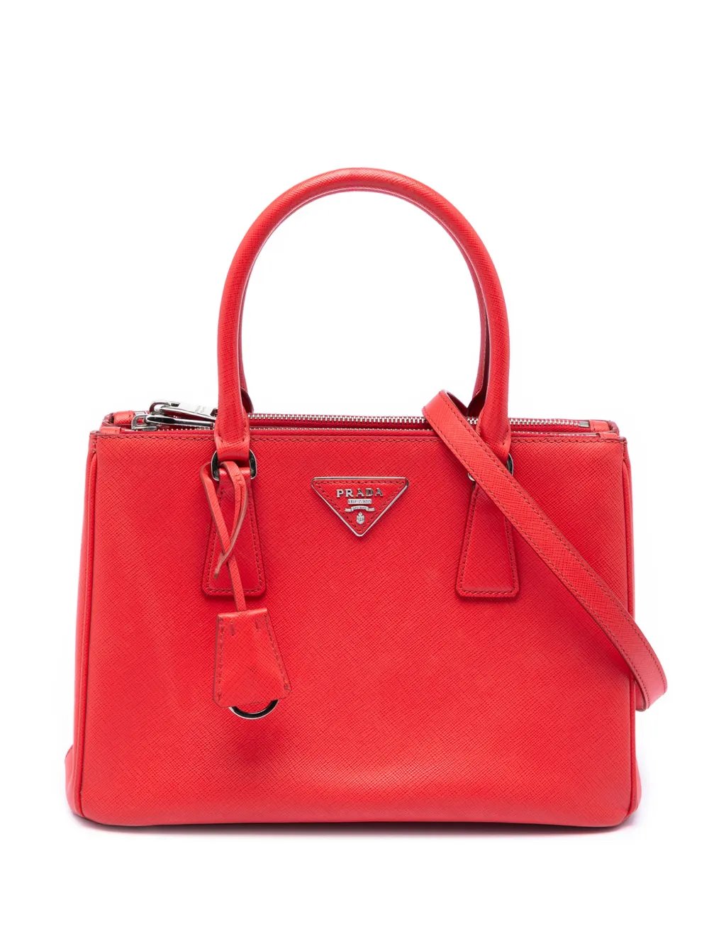 2010-2026 Small Saffiano Lux Galleria Double Zip satchel