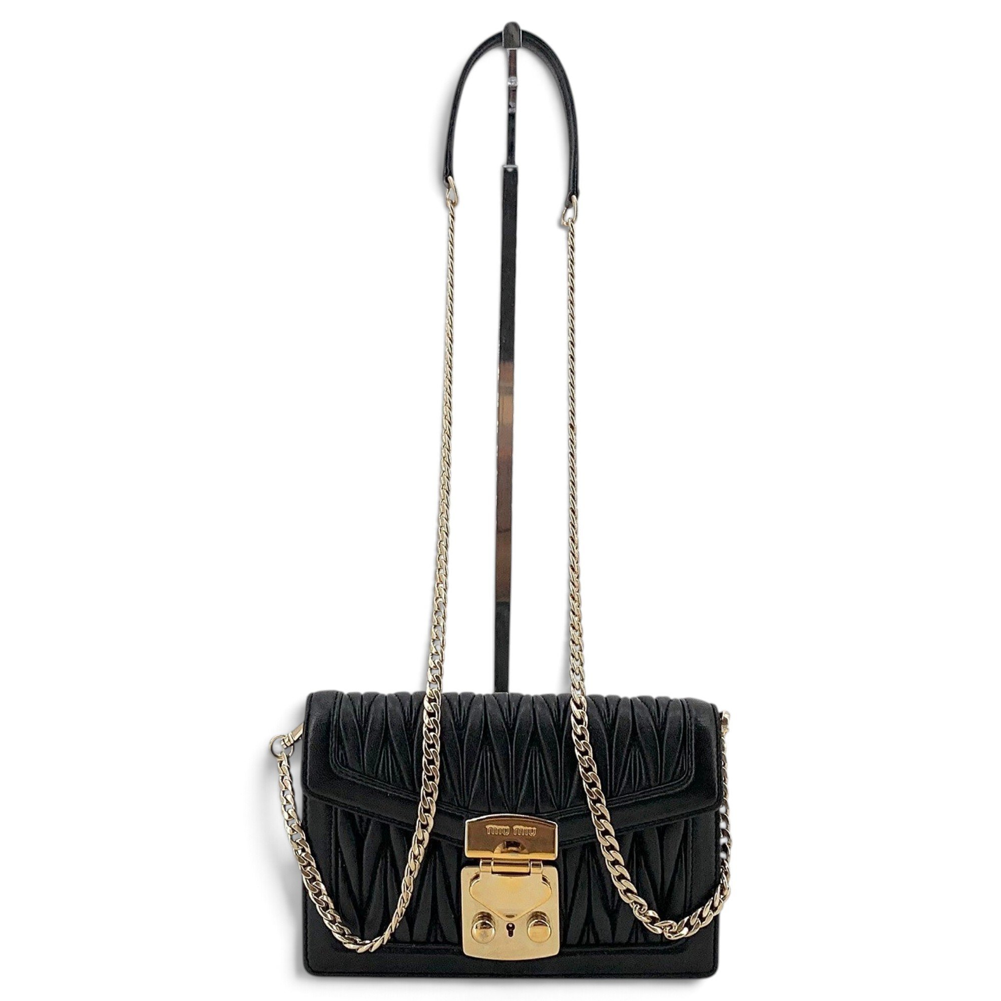 Matelassé leather crossbody bag