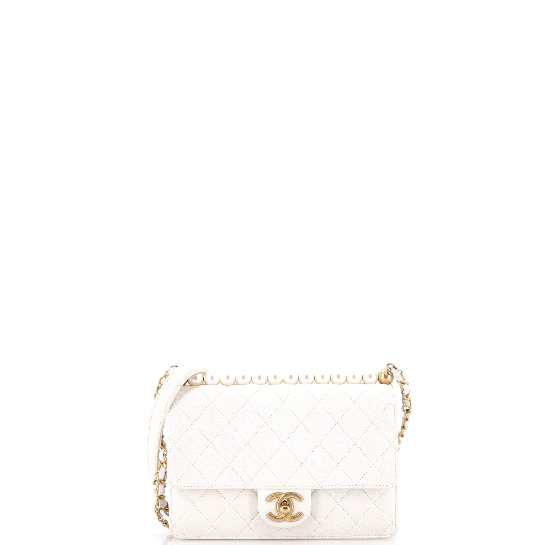 Chanel Chic Pearls Flap Bag Quilted Lambskin Small