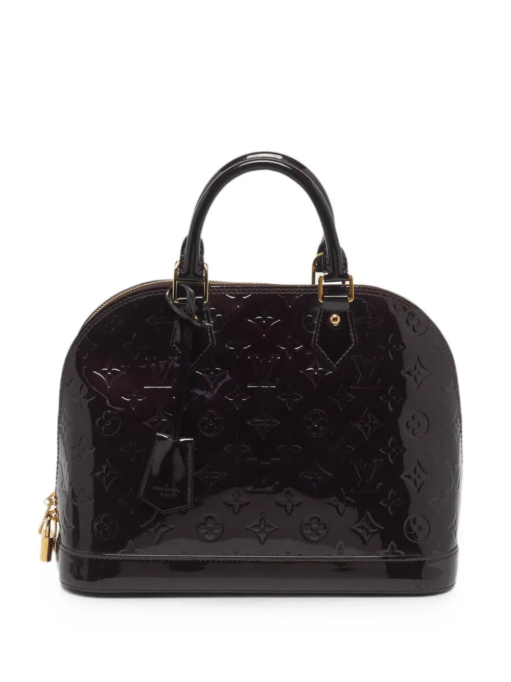 2015 Alma PM Terre D’Ombre Monogram Vernis handbag