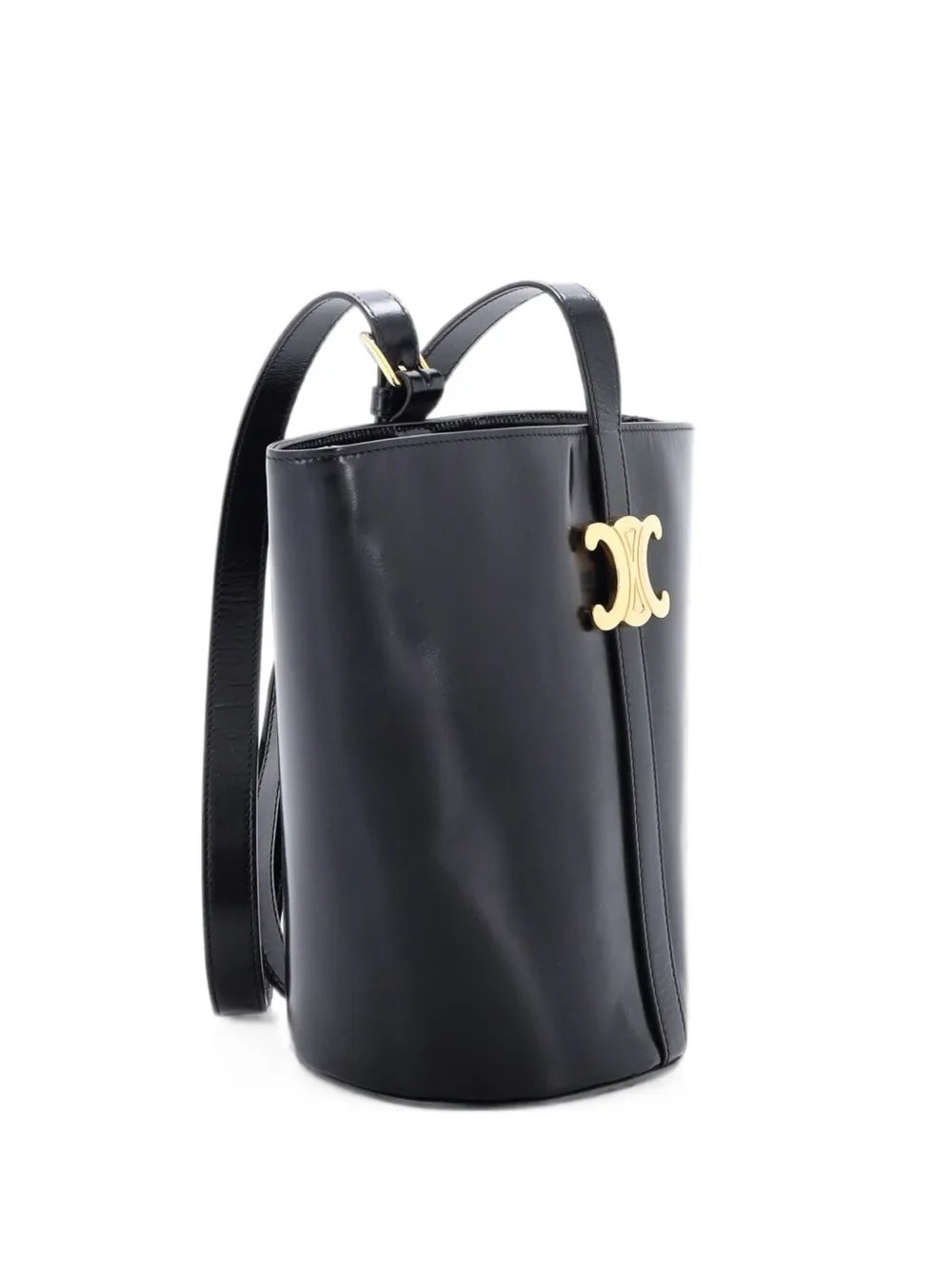Triomphe Shiny Calfskin bucket bag