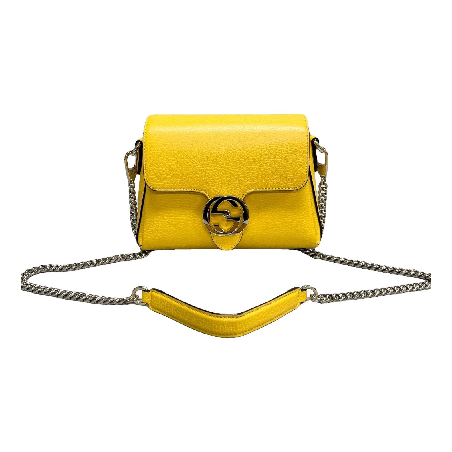 Interlocking leather handbag