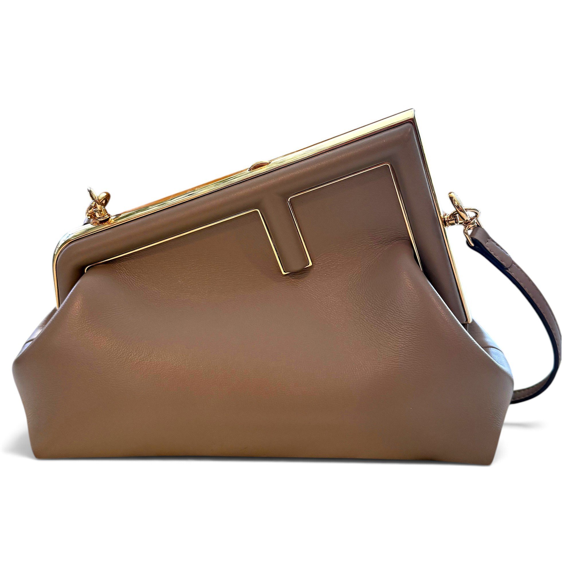 First leather handbag