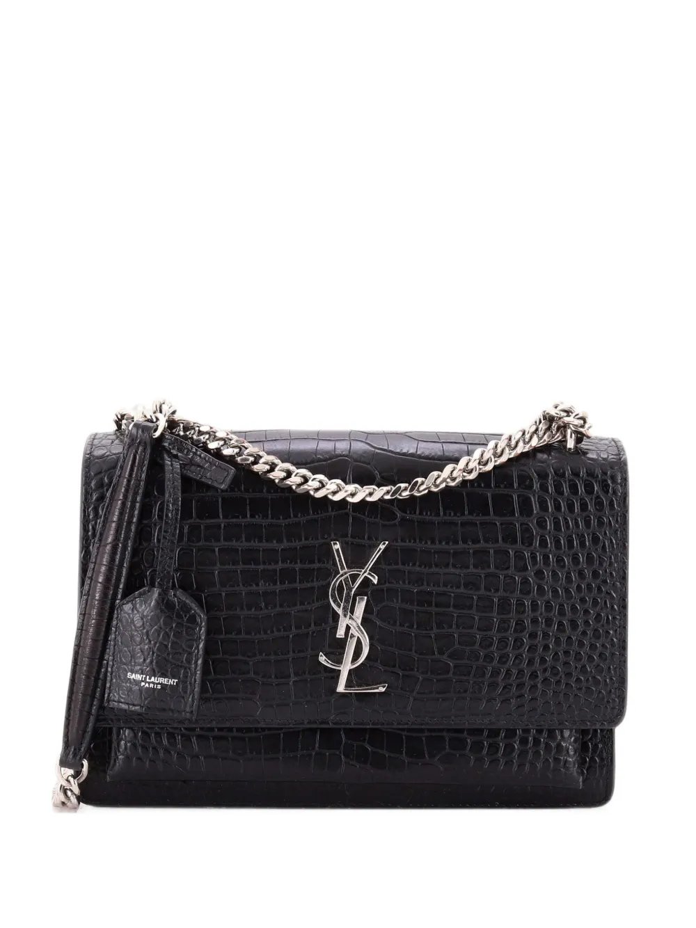 Sunset Crocodile Embossed Leather Medium crossbody bag