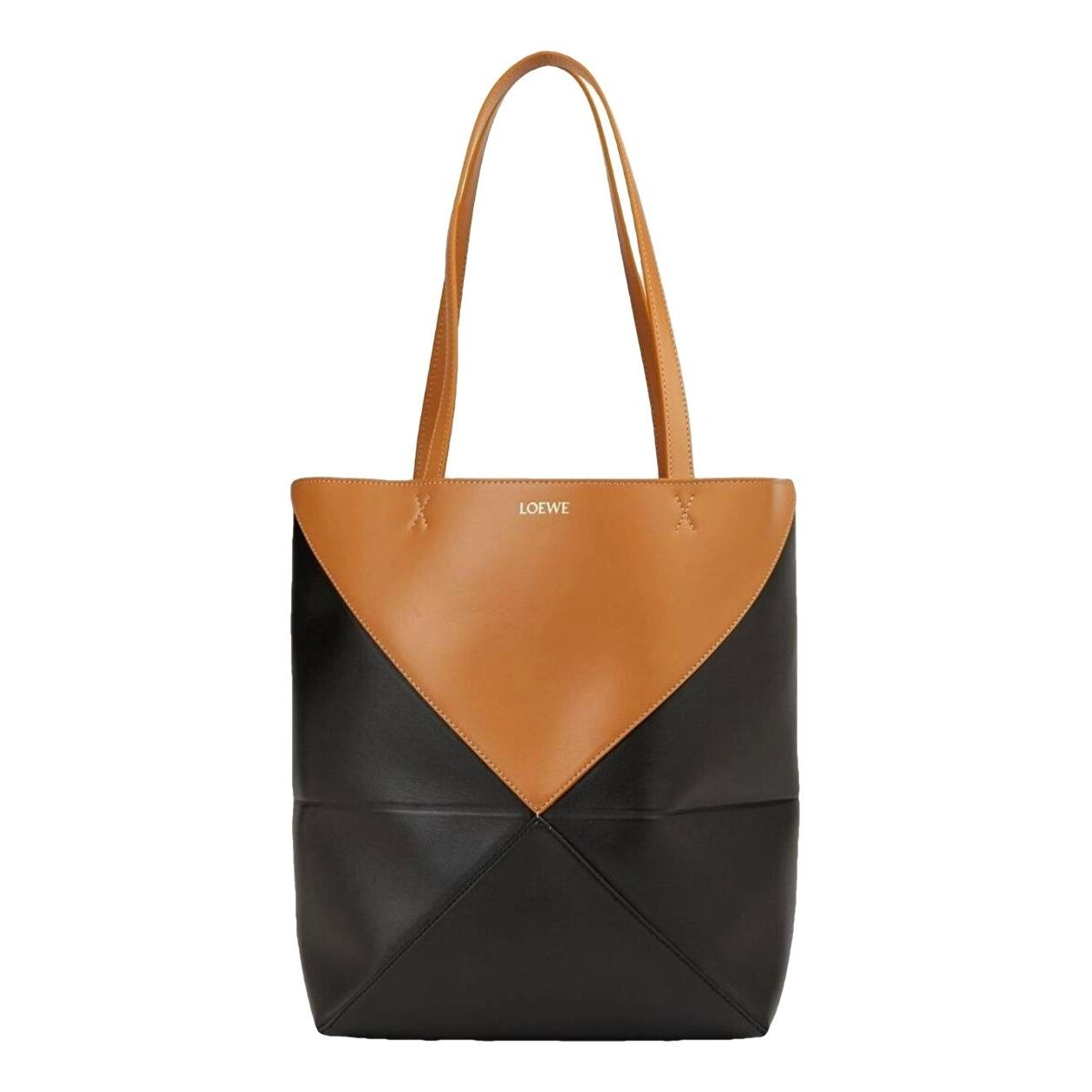 Puzzle Fold leather tote