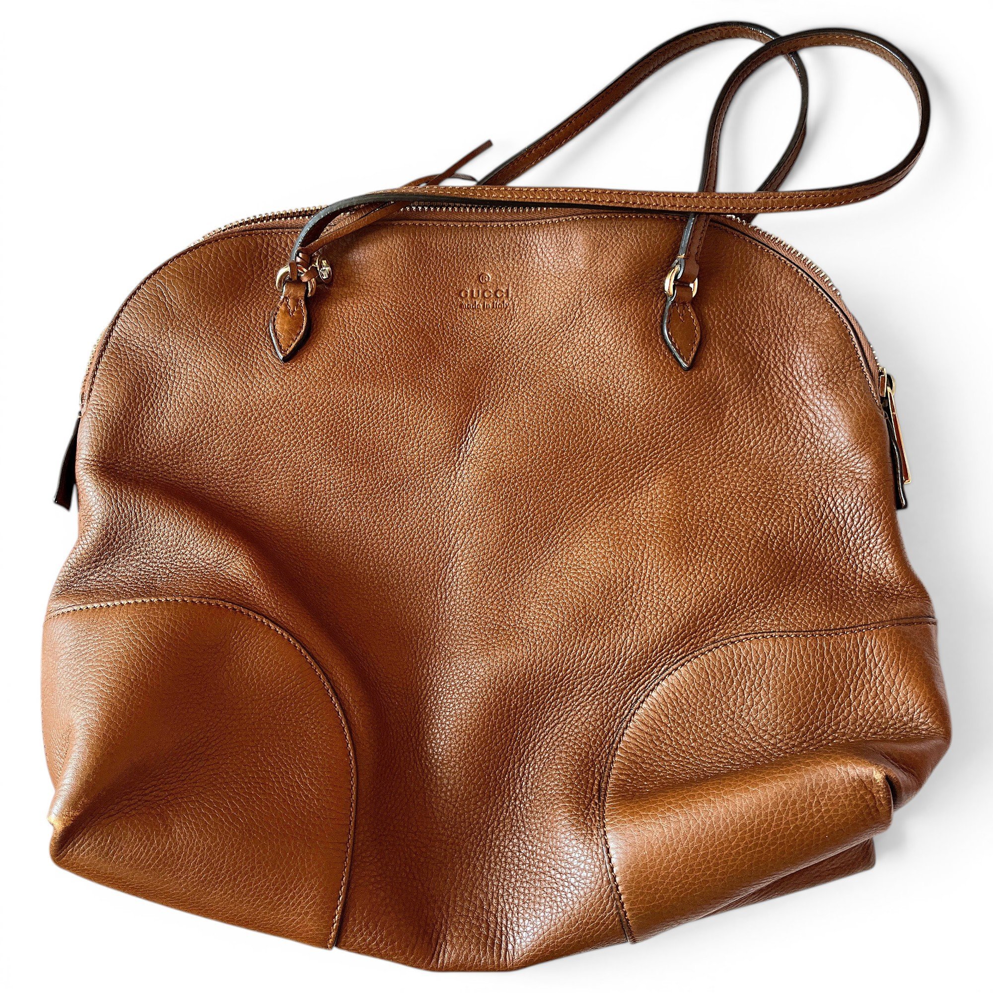 Dôme leather handbag