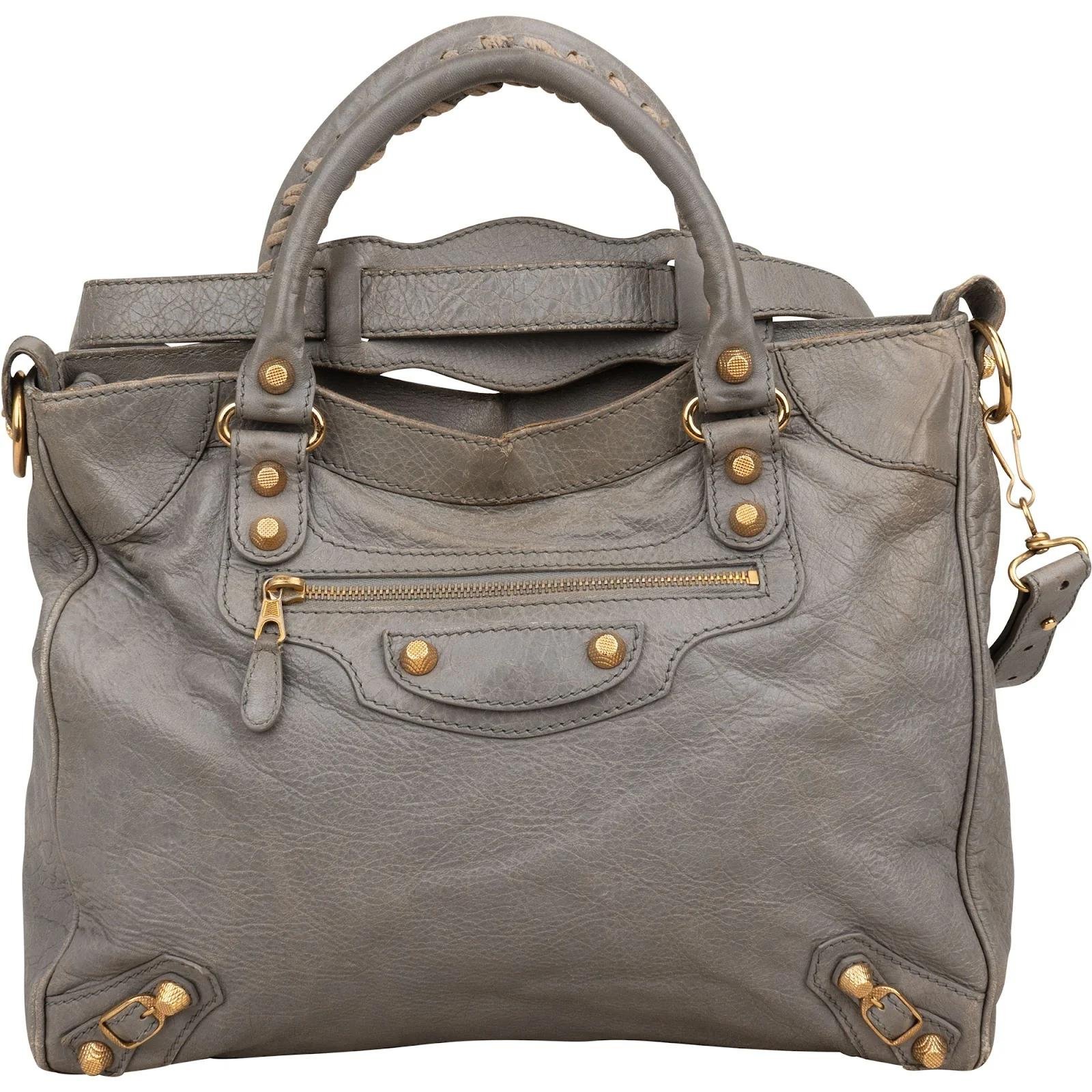 City leather handbag