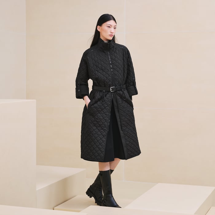 Noir Long Puffer Coat