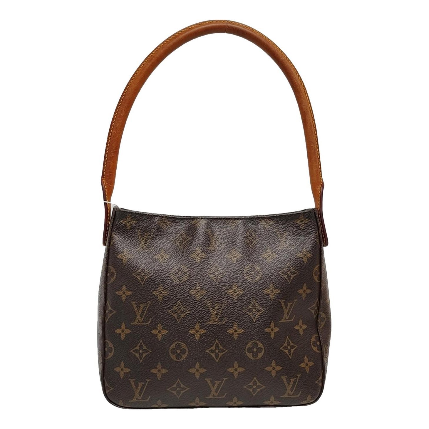Looping leather handbag