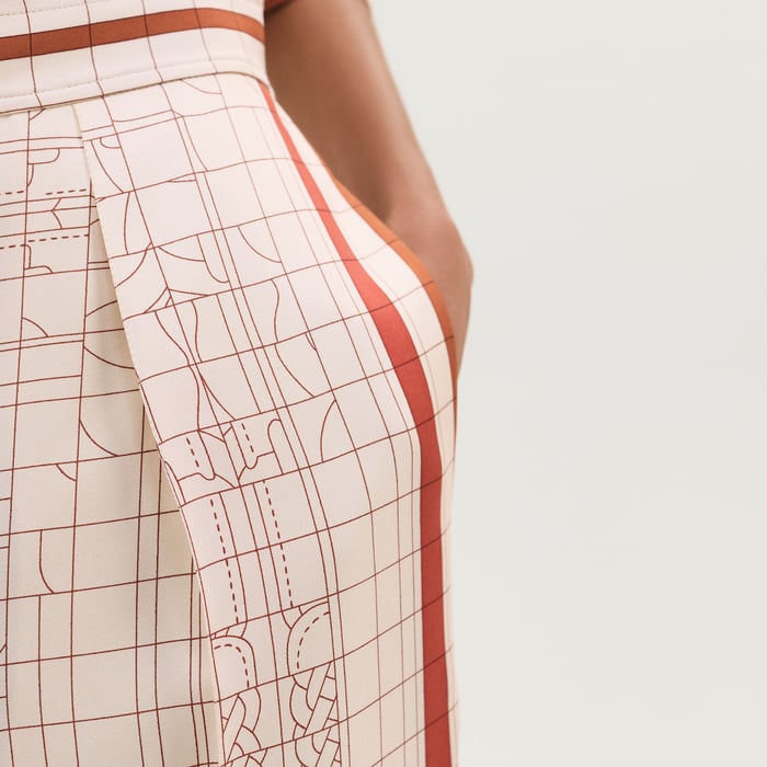 Beige Kaolin "Coaching Deja Vu" Pants