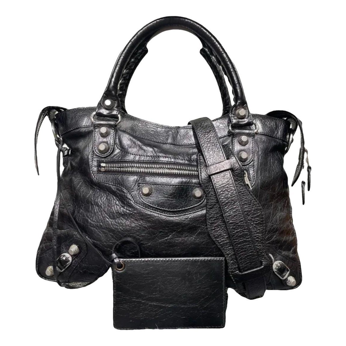 City leather handbag