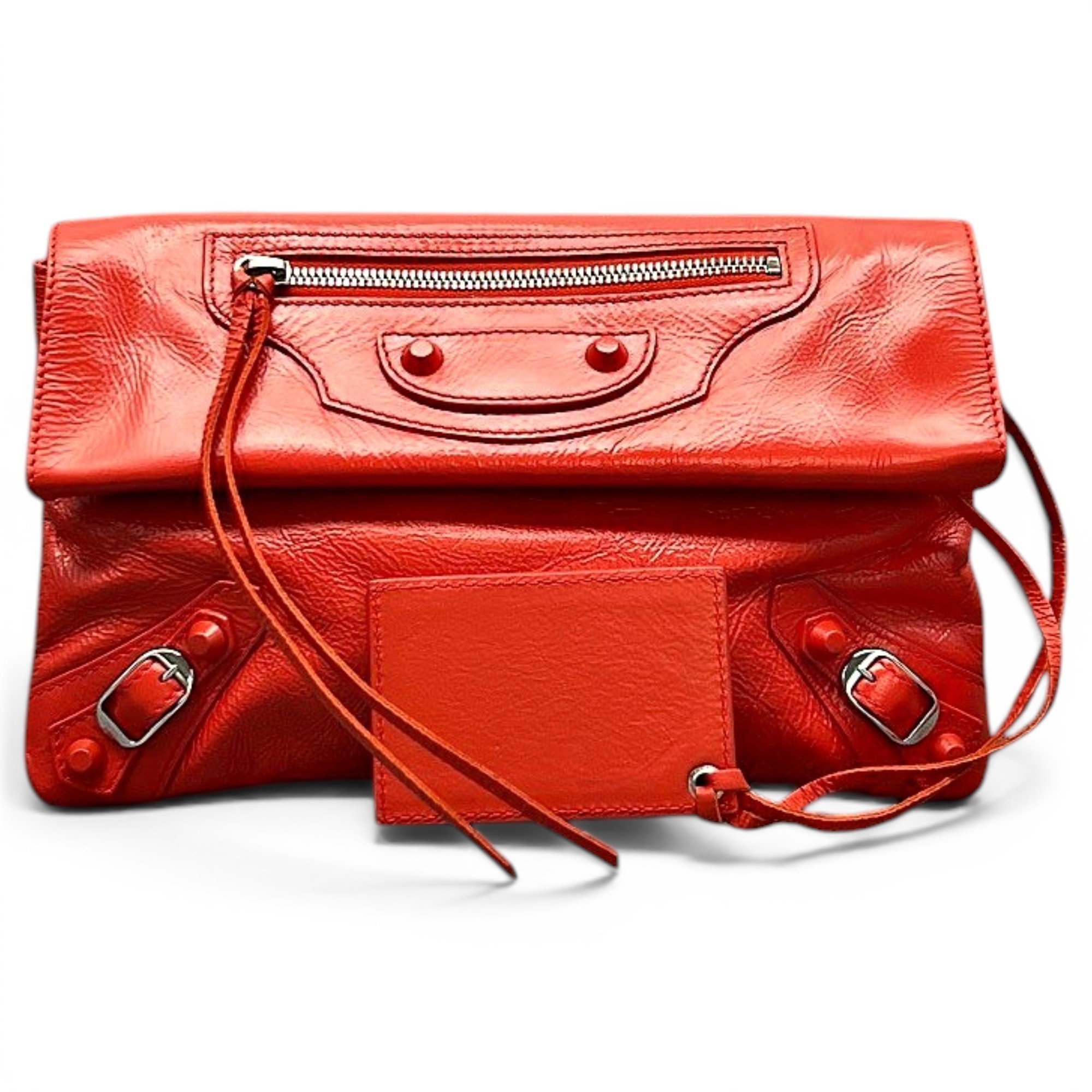 Leather clutch bag
