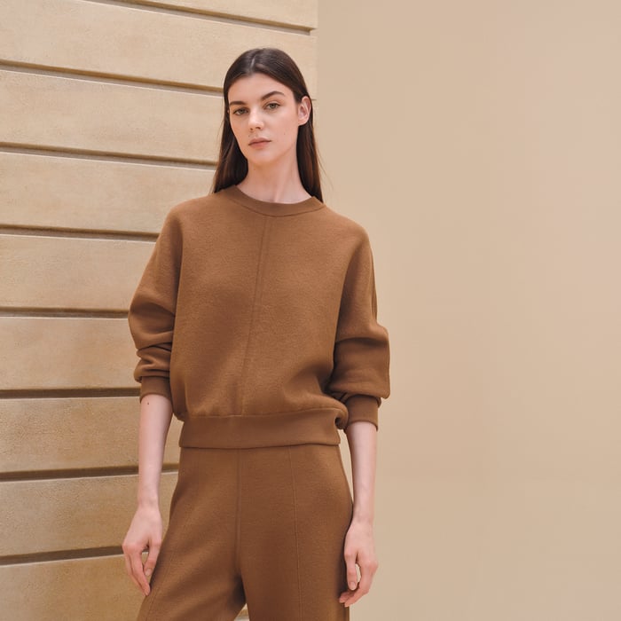 Marron Caramel Reversible Long-sleeve Sweater