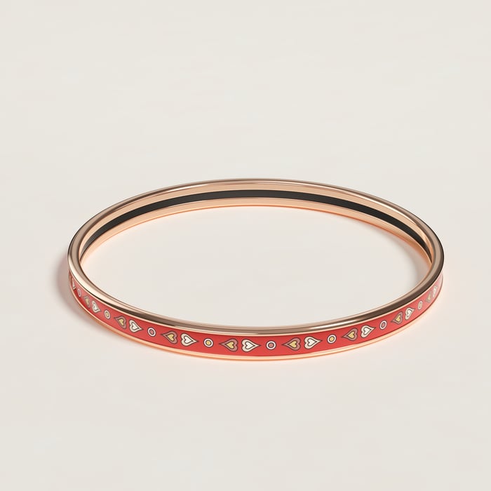 Faubourg Rouge Harnais De Coeur Bangle