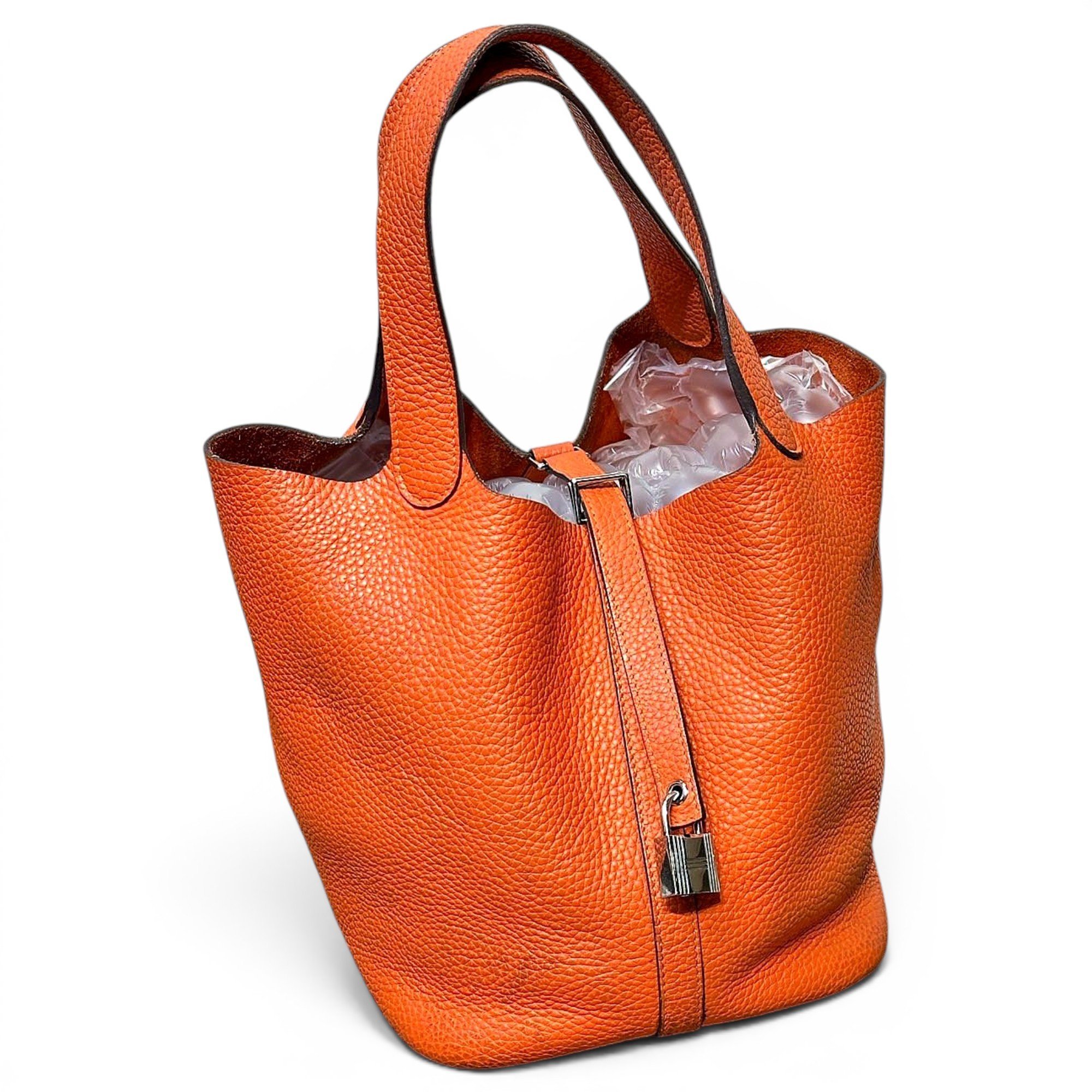Picotin leather tote