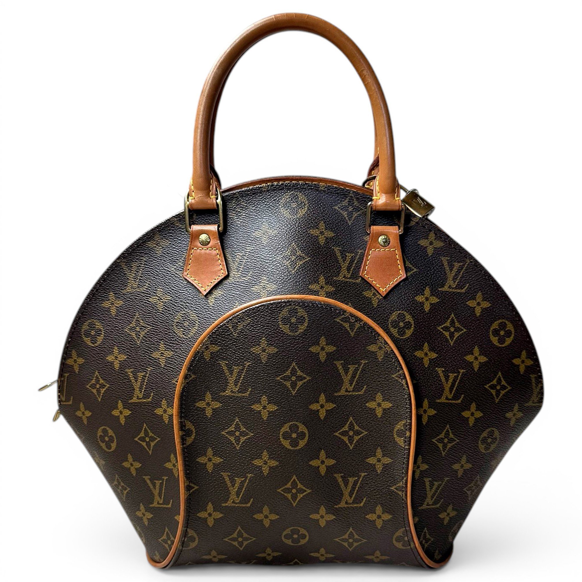 Ellipse leather handbag