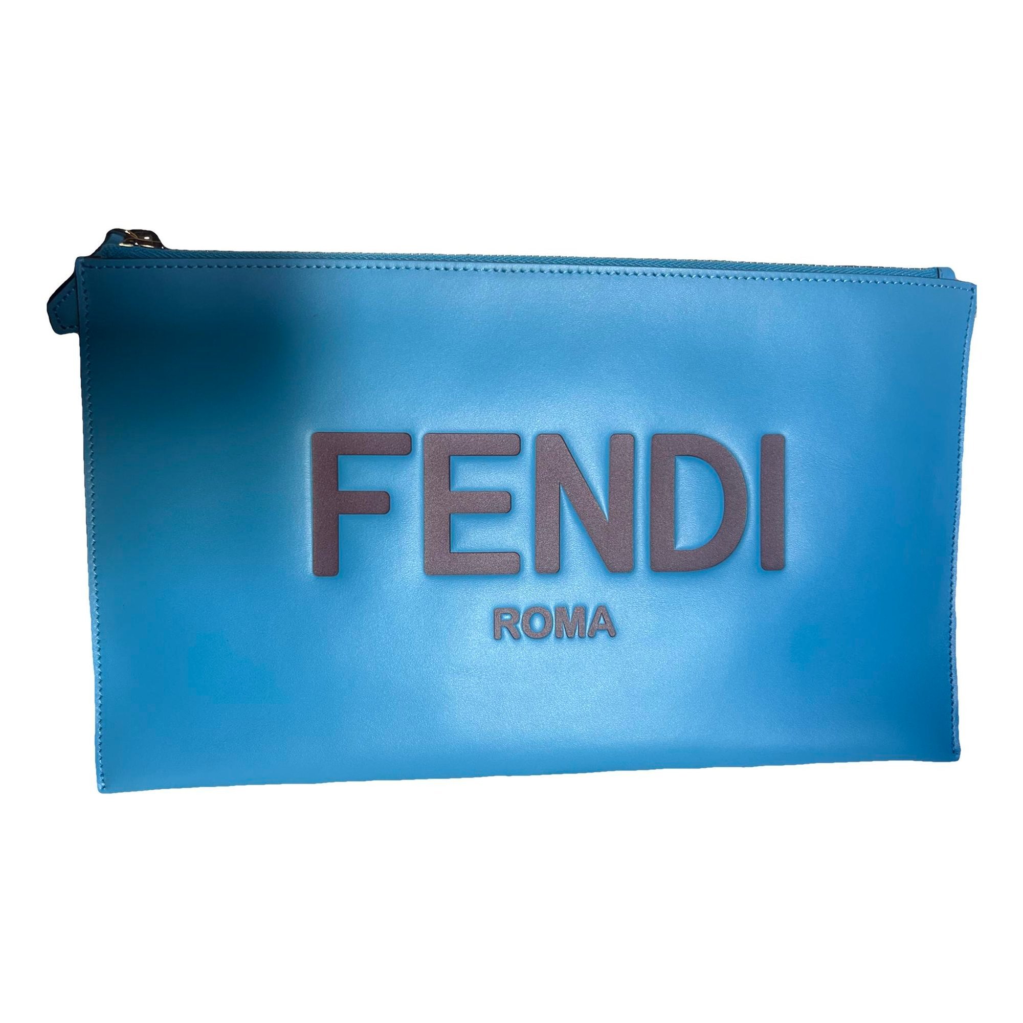 Leather clutch bag