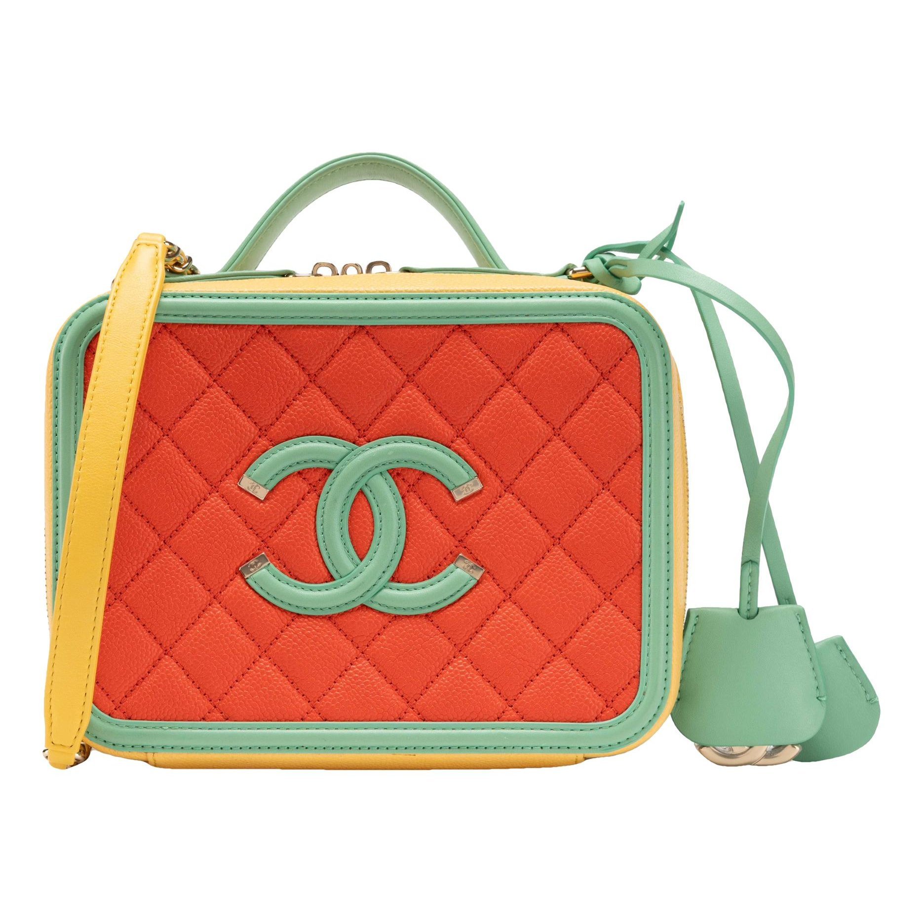 Vanity leather handbag