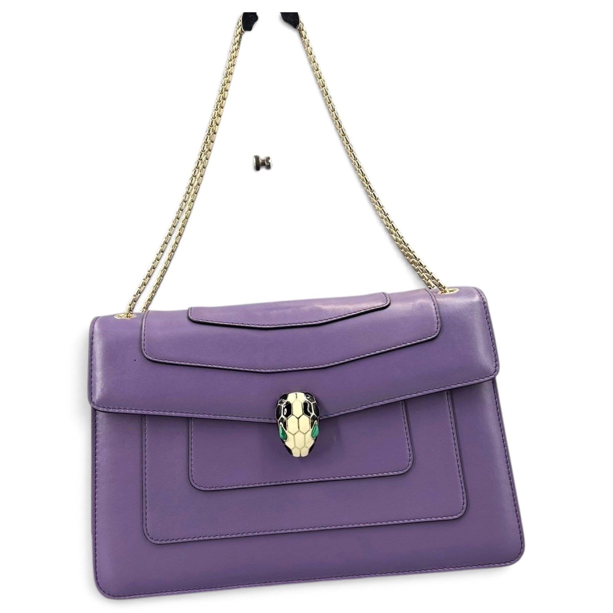 Serpenti leather handbag